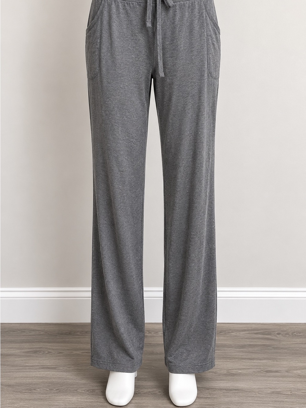 Danskin Heather Gray Wide-Leg Drawstring Lounge Pants